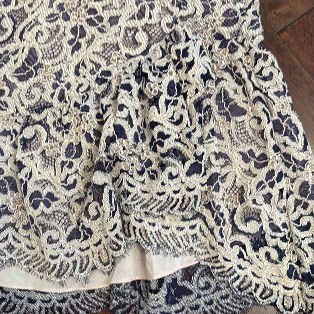 NWOT Bernini Italy Pink Purple Eyelash Lace Embroidered Skirt 7 - Picture 3 of 6